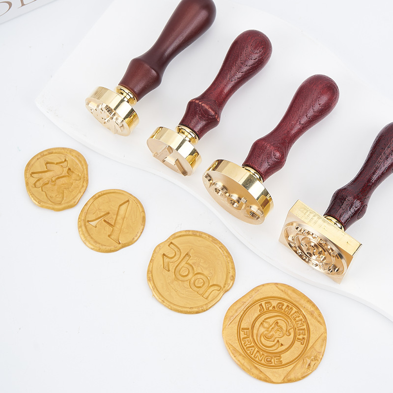Customized Plastic  Stamp Brass Seal Head Baked Seal Copper Film Printed Logo Thickened Sun-Engraved Ice Block Soap Ink